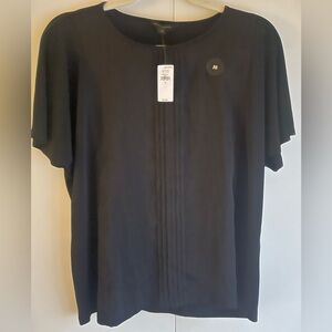 NWT Banana Republic Women’s Short Sleeve Blouse, Black, Medium